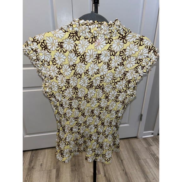 Retro Sunny Leigh Y2K Floral Ruffle V-Neck Sleeveless Top Boho Women's Size M - Picture 14 of 14